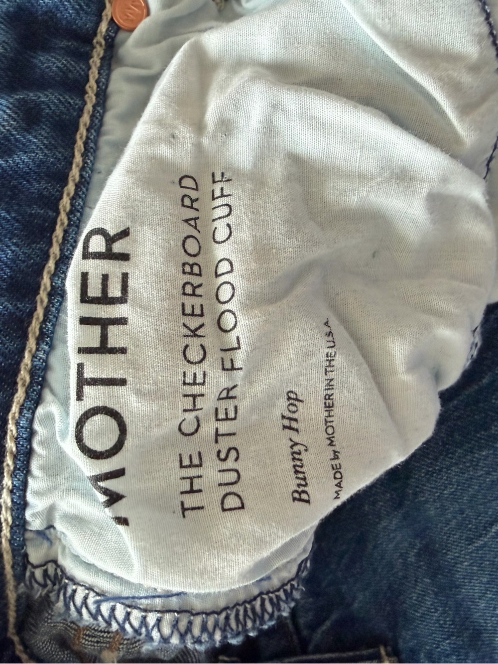 Mother Denim - Checkerboard Duster Flood Cuff Jeans - Picture 3 of 4
